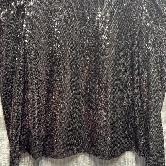 🇺🇸 ONLY Elegant Black Sequin Top size XS - Picture 5 of 10